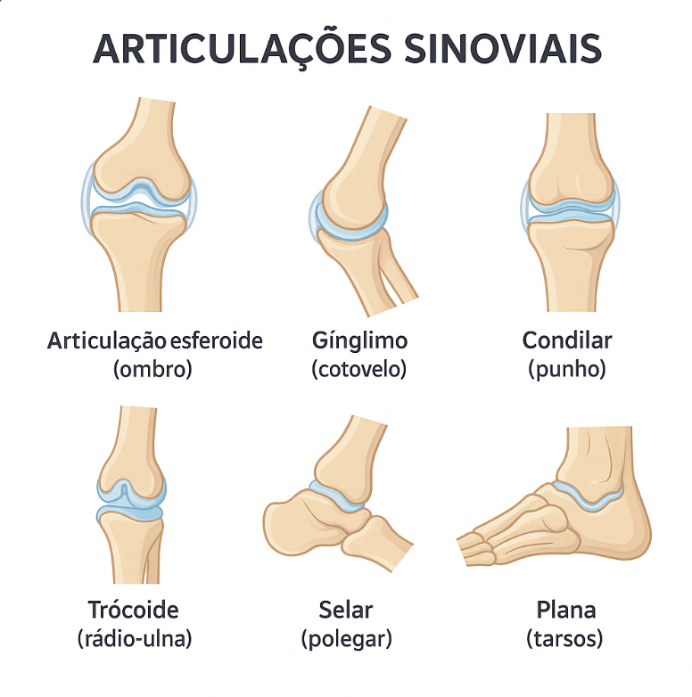 Articulações Sinoviais: Os Tipos e Funções